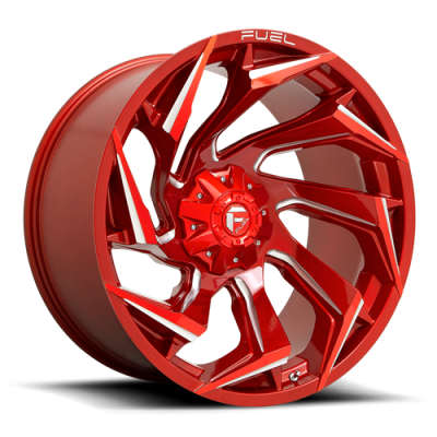 Aluminum Wheels 20X10 Reaction D754 5 On 114.3/5 On 127 Candy Red/Milled 78 Bore -18 Offset Fuel Off Road Wheels