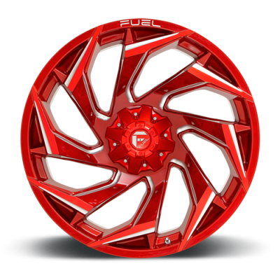 Aluminum Wheels 20X10 Reaction D754 5 On 114.3/5 On 127 Candy Red/Milled 78 Bore -18 Offset Fuel Off Road Wheels