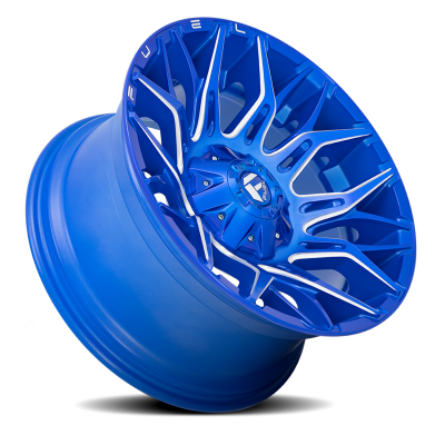 Aluminum Wheels 20X10 Twitch D770 5 On 114.3/5 On 127 Anodized Blue Milled 78 Bore -18 Offset Fuel Off Road Wheels