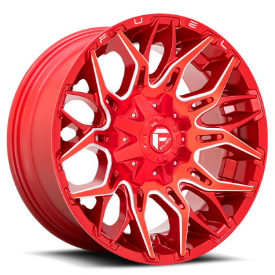 Aluminum Wheels 20X10 Twitch D771 5 On 114.3/5 On 127 Candy Red Milled 78 Bore -18 Offset Fuel Off Road Wheels