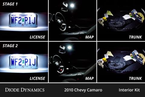 Interior LED Kit for 2010-2015 Chevrolet Camaro,  Cool White Stage 1 Diode Dynamics