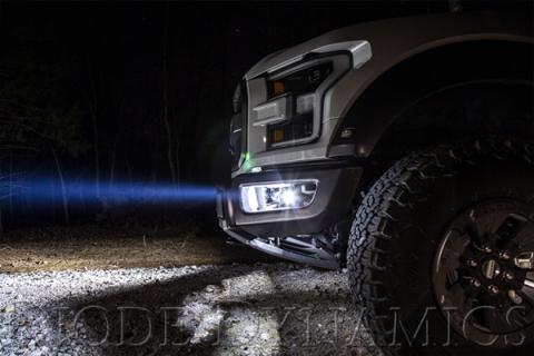 2017-2019 Ford Raptor SS Fog Kit 12.0 Inch Amber Wide Diode Dynamics
