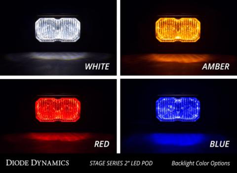 Stage Series 2 Inch LED Pod, Sport White Flood Flush ABL Each