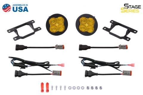 SS3 LED Fog Light Kit for 2010-2014 Subaru Legacy Yellow SAE Fog Sport w/ Backlight Diode Dynamics