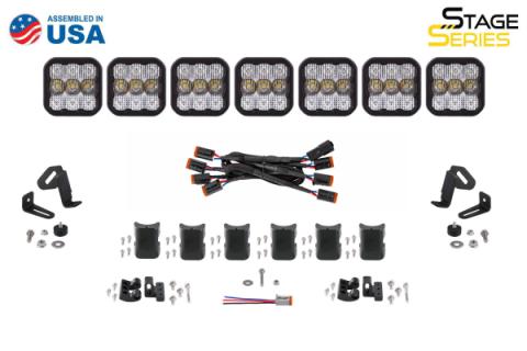 SS5 Pro Universal CrossLink 7-Pod Lightbar White Combo Diode Dynamics