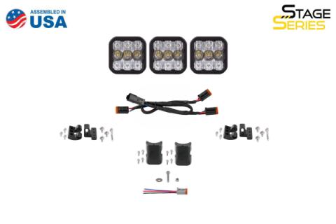 SS5 Pro Universal CrossLink 3-Pod Lightbar Yellow Driving Diode Dynamics