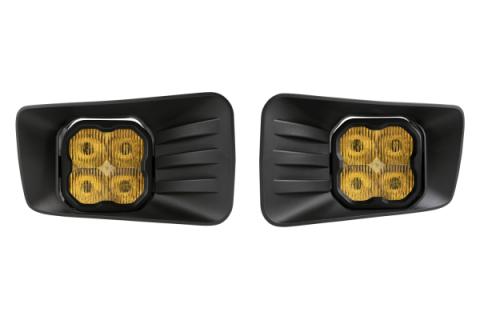 SS3 LED Fog Light Kit for 2007-2014 Chevrolet Tahoe Z71, Yellow SAE Fog Sport with Backlight Diode Dynamics