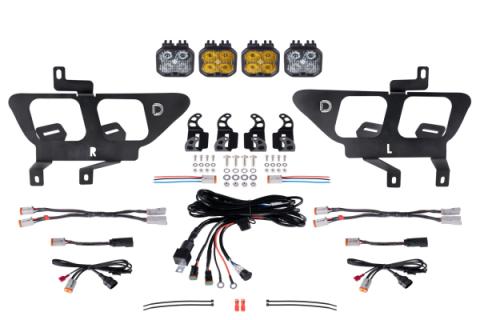 SS3 LED Fog Pocket Kit for 2021-2022 Ford F-150, Yellow Max Diode Dynamics