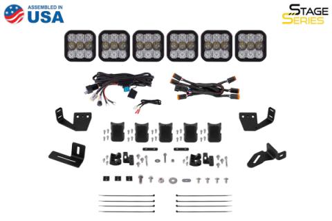 SS5 7-Pod CrossLink Mounting Kit for Prinsu/Sherpa Roof Racks, Pro Yellow Combo Diode Dynamics