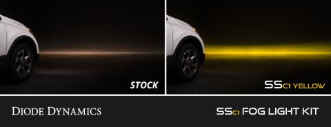 SSC1 SAE/DOT Type G4M Fog Light Kit Cool White (6000K) White SAE Fog Diode Dynamics