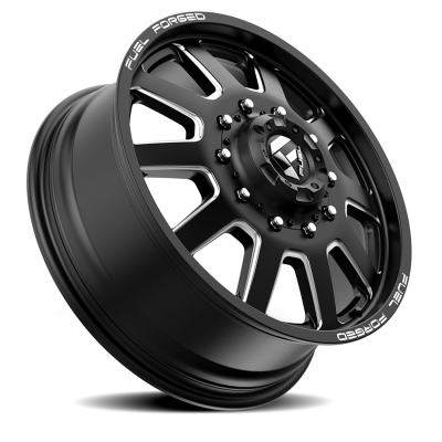 Dually Wheels 20X8.25 FF09D Dually DE09 BK 10 On 225 Matte Black Milled 170.1 Bore 105 Offset Front Dually Fuel Off Road Wheels