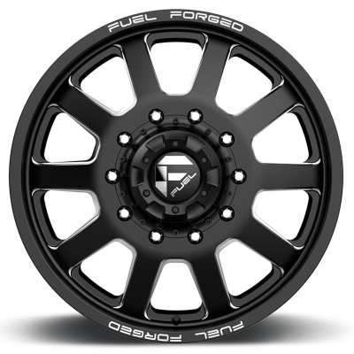 Dually Wheels 20X8.25 FF09D Dually DE09 BK 10 On 225 Matte Black Milled 170.1 Bore 105 Offset Front Dually Fuel Off Road Wheels