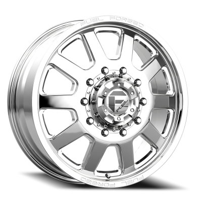 Dually Wheels 20X8.25 FF09D Dually DE09 PO 10 On 225 Polished 170.1 Bore 105 Offset Front Dually Fuel Off Road Wheels