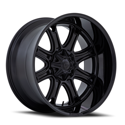 Aluminum Wheels 22X10 Darkstar FC853MB 5 On 114.3/5 On 127 Matte Black/Gloss Black Lip 78.1 Bore 10 Offset Fuel Off Road Wheels