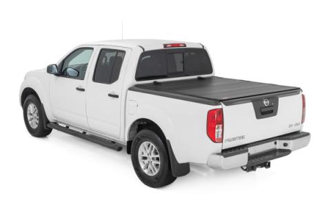 Hard Tri-Fold Flip Up Bed Cover 5 Foot Bed Nissan Frontier 2WD/4WD (05-21) Rough Country