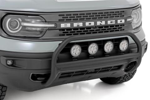 Nudge Bar w/ Tow Hooks 20 Inch Black Single Row LED Ford Bronco Sport (21-24) Rough Country