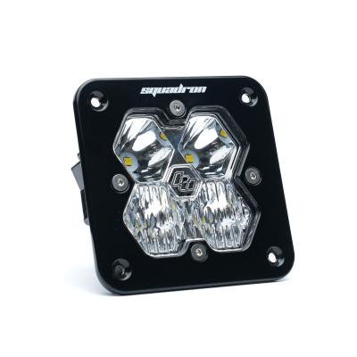 Squadron 2.0 Sport Black Flush Mount LED Auxiliary Light Pod Universal Clear Driving/Combo Baja Designs