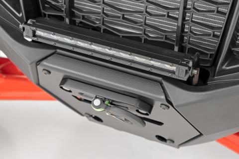 LED Light Winch Mount RS6500S 10 Inch Black Slimline Polaris RZR Pro R Rough Country