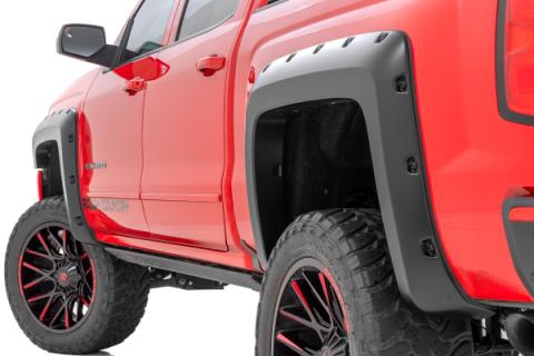 Pocket Fender Flares 6 Foot 7 Inch &amp; 8 Foot Bed Chevy Silverado 1500 (14-18)/Silverado 2500 HD (15-19) Rough Country