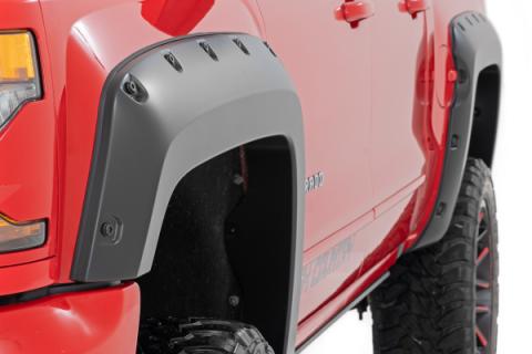 Pocket Fender Flares 6 Foot 7 Inch &amp; 8 Foot Bed Chevy Silverado 1500 (14-18)/Silverado 2500 HD (15-19) Rough Country