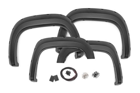 Pocket Fender Flares 5 Foot 9 Inch Bed 46 Stealth Gray GMC Sierra 1500 (07-13) Rough Country