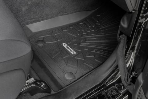 Flex Fit Floor Mats FR 4 Door Jeep Wrangler Unlimited 4WD (2018-2026) Rough Country