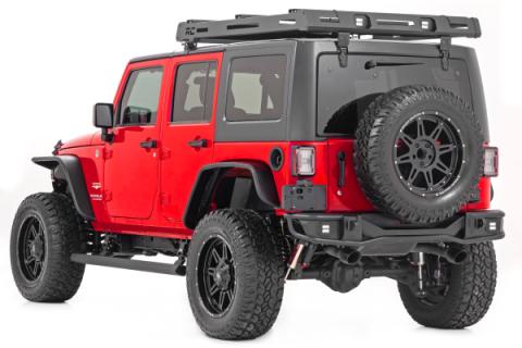 Power Running Boards Dual Electric Motor 4 Door Jeep Wrangler Unlimited (07-18) Rough Country