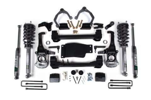19-24 Chevrolet Silverado Trail Boss 1500 - GMC Sierra AT4 1500 4WD 4 Inch Suspension Lift Kit, 3 Inch Rear Lift, Block - Nitro Loaded Struts, Nitro Shocks Zone Offroad