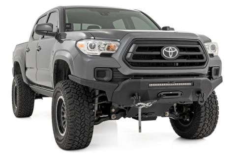 Front Bumper High Clearance Hybrid Winch Mount Only 16-22 Toyota Tacoma Rough Country