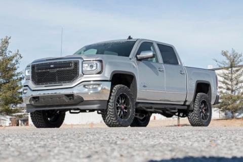 3.5 Inch GM Suspension Lift Knuckle Kit w/ Vertex and V2 Shocks (14-18 1500 PU 4WD Aluminum and Stamped Steel) Rough Country