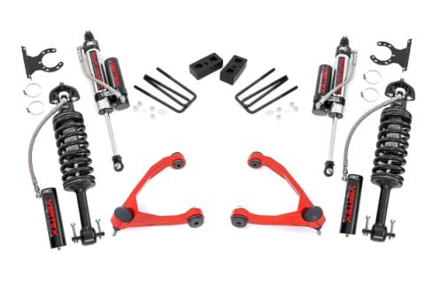 3.5 Inch Lift Kit Forged UCA Cast Steel Vertex Red Silverado/Sierra 1500 (07-13) Rough Country