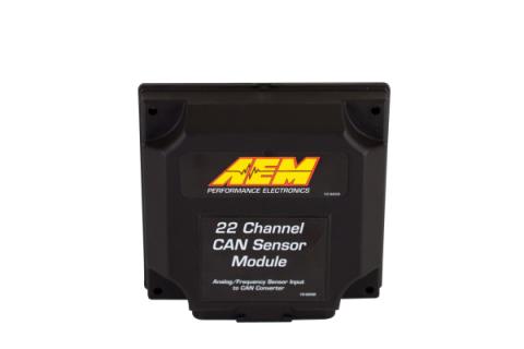 22 Channel CAN Sensor Module Multiple digital, analog, and frequency inputs AEM Electronics