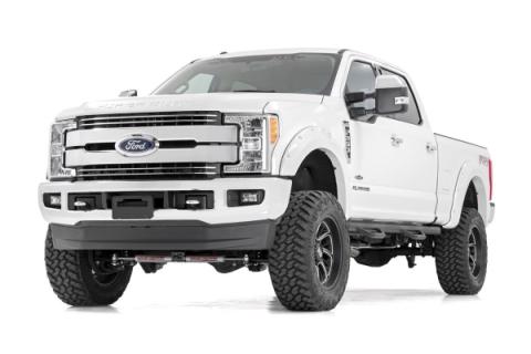 4.5 Inch Suspension Lift Kit w/V2 Shocks w/Front Drive Shaft 17-19 F-250/350 4WD Diesel Rough Country