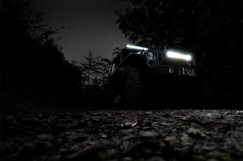 20-inch Cree LED Light Bar Dual Row Chrome Series w/ Amber DRL Rough Country