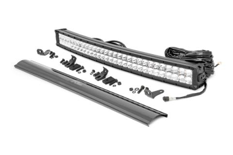 30-Inch Curved Cree LED Light Bar - Dual Row Chrome Series w/ Cool White DRL Rough Country