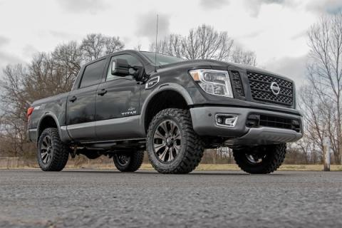 3 Inch Lift Kit N3 Shocks Red Nissan Titan 2WD/4WD (2004-2024) Rough Country
