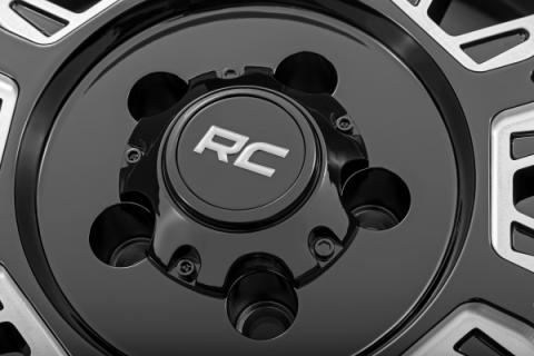 86 Series Wheel One-Piece Gloss Black 20x10 5x5 -19mm Rough Country
