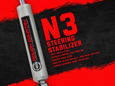 Jeep Steering Stabilizer TJ, YJ, WJ, ZJ, XJ Rough Country