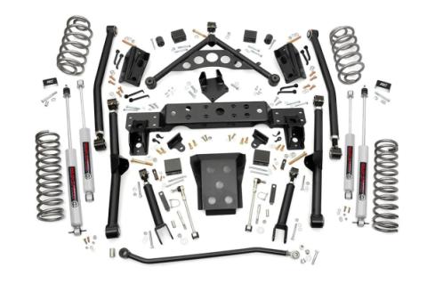 4 Inch Jeep Long Arm Suspension Lift Kit 99-04 Grand Cherokee WJ Rough Country