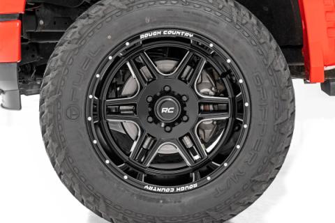 92 Series Wheel Machined One-Piece Gloss Black 20x12 8x6.5 -44mm Rough Country