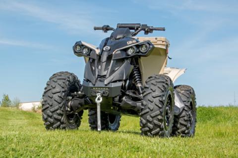 Winch Bumper Black Series LED 6 Inch Light Slime Line 13-21 Can-Am Renegade Rough Country