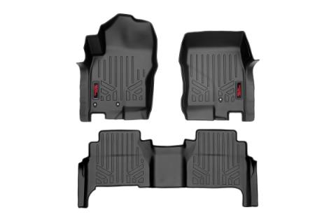 Heavy Duty Floor Mats Front/Rear-08-20 Nissan Frontier Crew Cab Rough Country