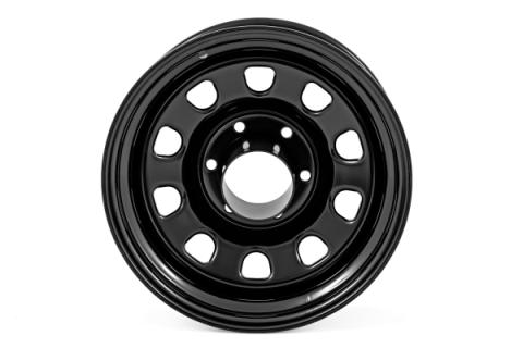 Steel Wheel Black 17x9 5x5 3.30 Bore -12mm Rough Country
