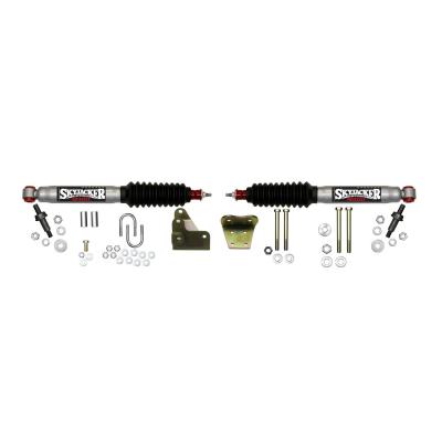 Steering Stabilizer Dual Kit Silver w/Black Boots 97-03 Ford F-150 Skyjacker
