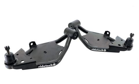 Front Lower Strongarms For 1961-1969 Lincoln For Use W/ Coolride Air Springs Pair Of Tubular Control Arms W/ Ball Joints And Bushings Powder Coated Satin Black Ridetech