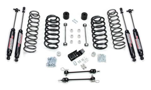 97-06 Jeep Wrangler TJ 3 Inch Coil Spring Base Lift Kit w/ Quick Disconnects & 9550 VSS Twin-Tube TeraFlex