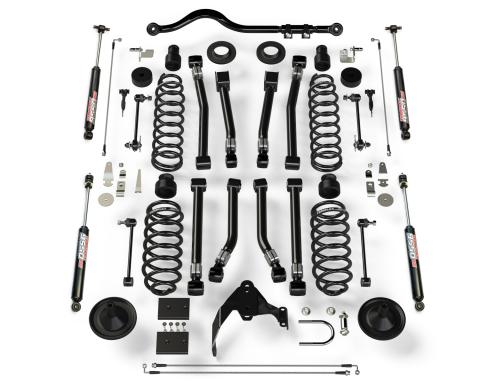 07-18 Wrangler JK 4 Door 4 Inch Suspension System w/ 8 Alpine Short Control Arms & 9550 VSS Twin-Tube TeraFlex