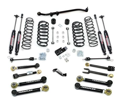 97-06 Jeep Wrangler TJ 4 Inch Suspension System w/ 8 Short Control Arms & 9550 VSS Twin-Tube Shocks TeraFlex
