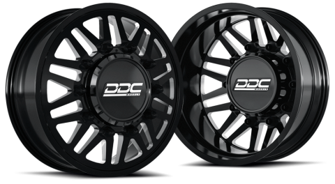 RAM Dually Wheel Kit 94-18 RAM 92-10 GM Aftermath Black/Milled 20X8.25 8X165 12.50