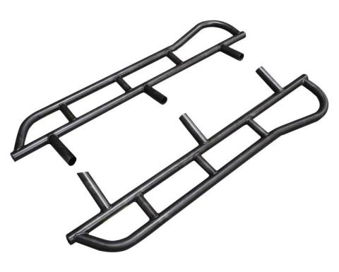 Toyota Pickup Rock Sliders 80.0 Inch Black Powdercoat without Fill Plates 89-95 Pickup Xtra Cab All Pro Off Road